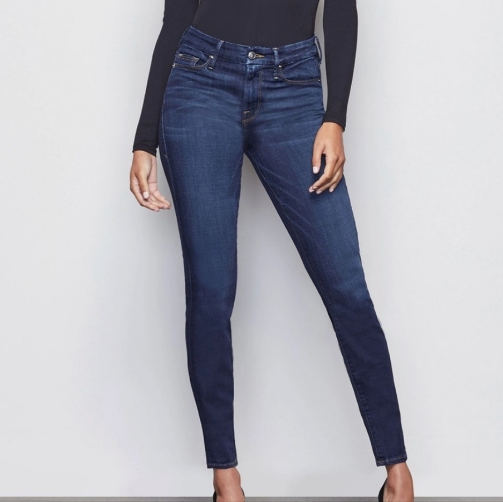 NWT Good American Good Legs Dark Blue Skinny Jean